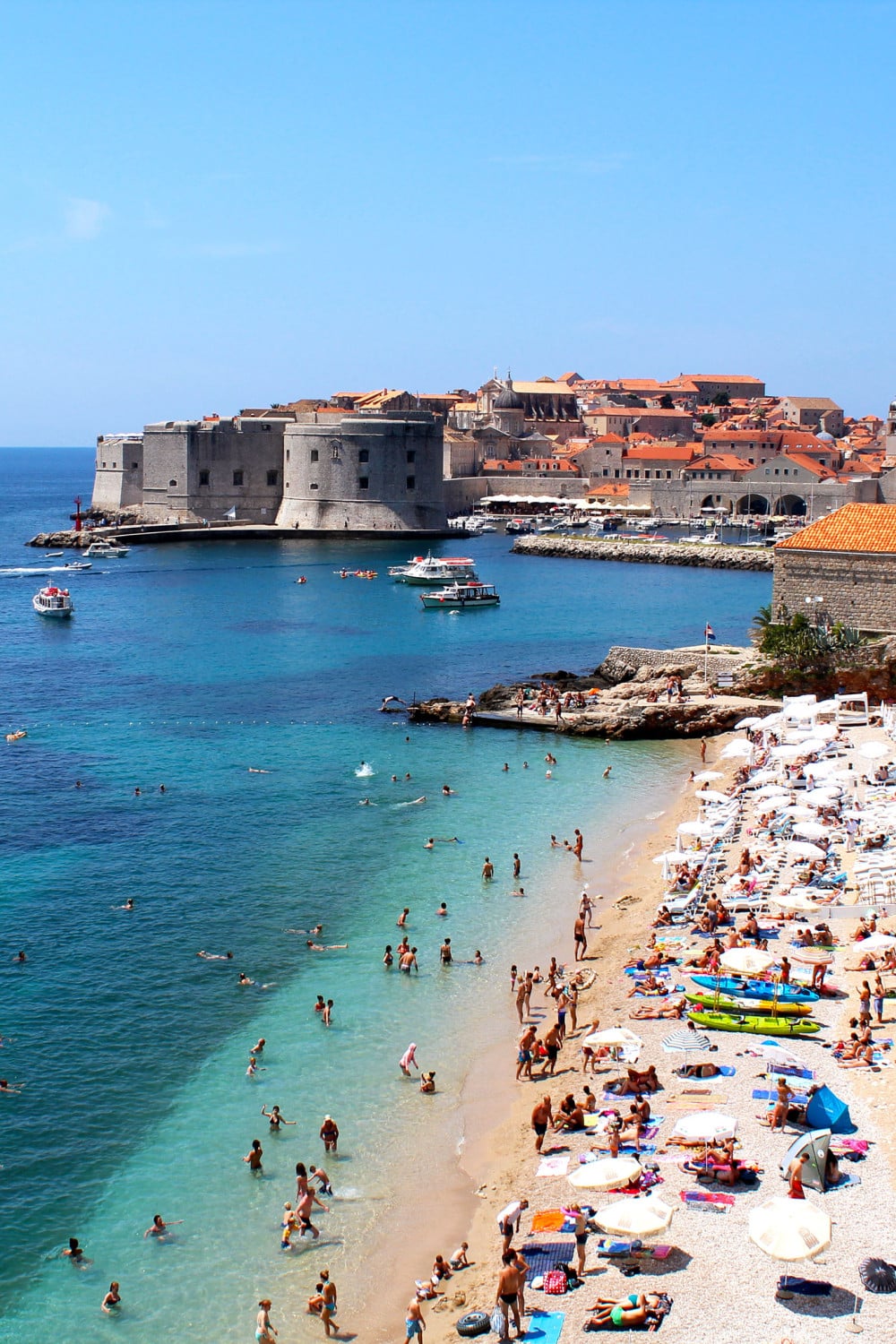 banje beach dubrovnik summer
