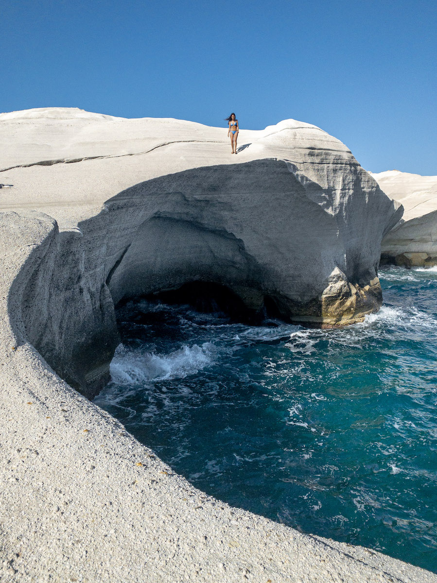 Sarakiniko Beach Greece Instagram
