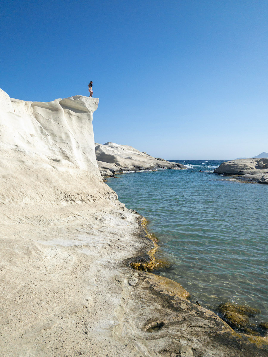 Sarakiniko Beach Milos Greece Moonscape