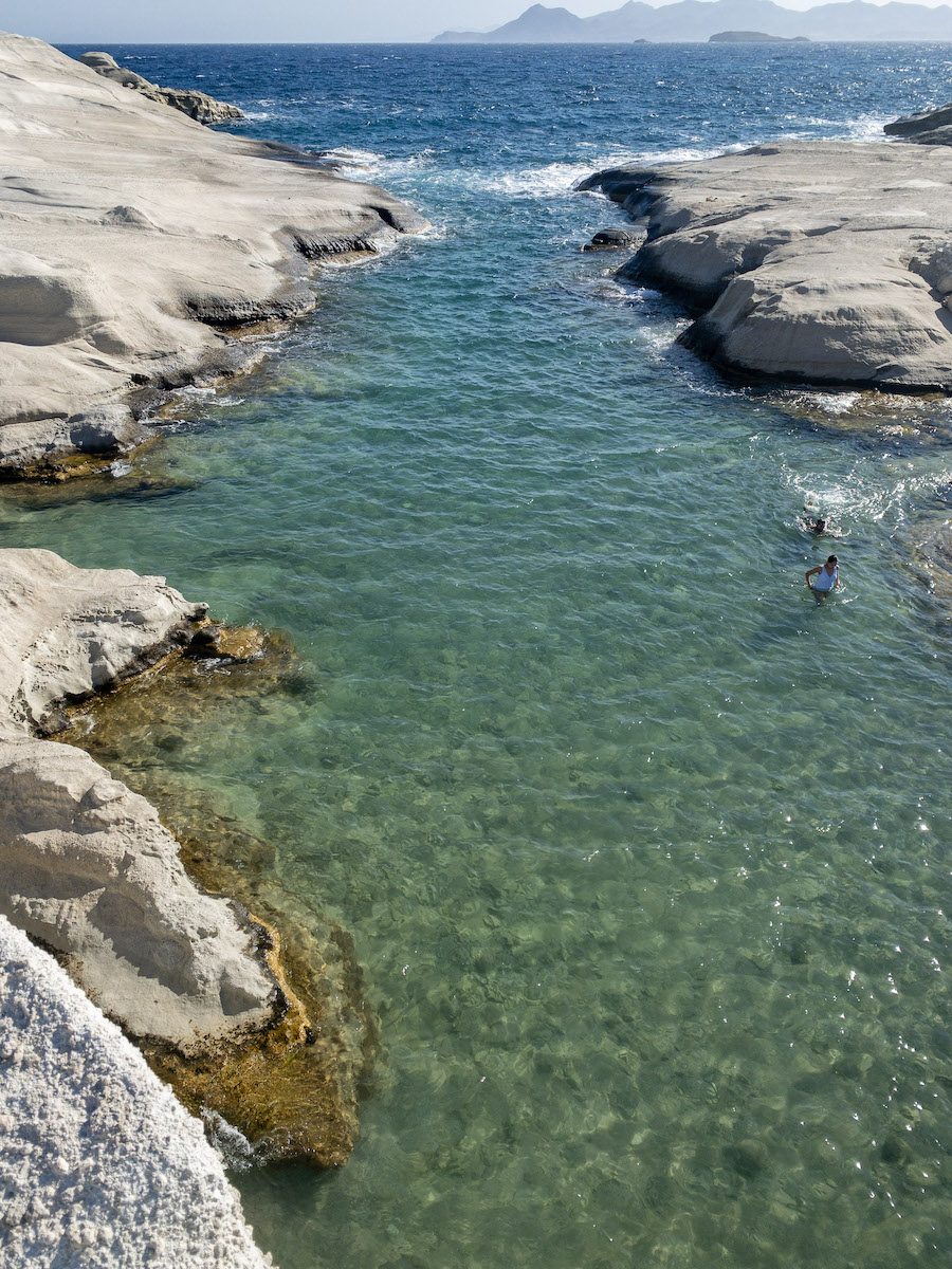 Sarakiniko Beach Milos Greece Water