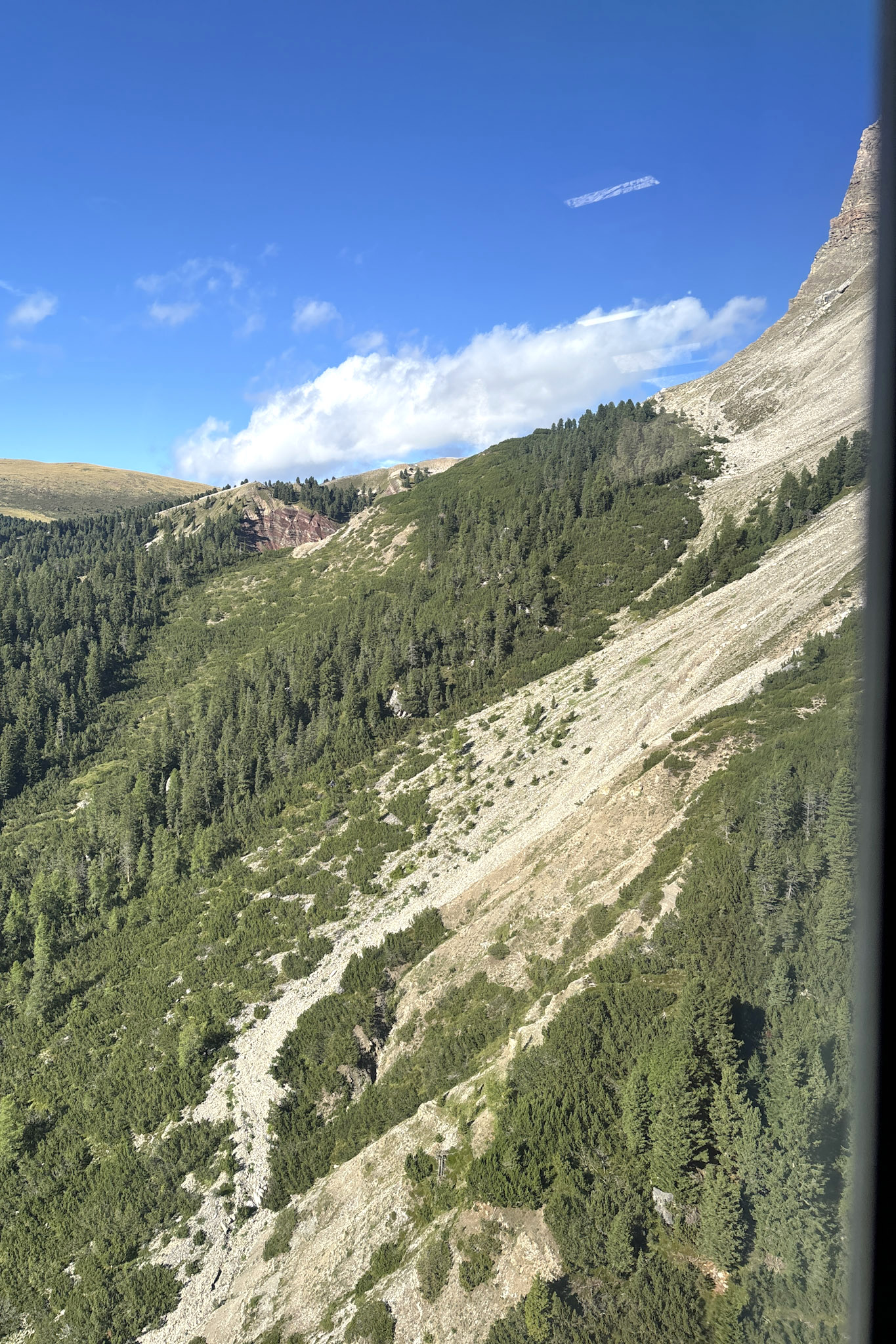 cable car Seceda Peak Italy Dolomites Hike