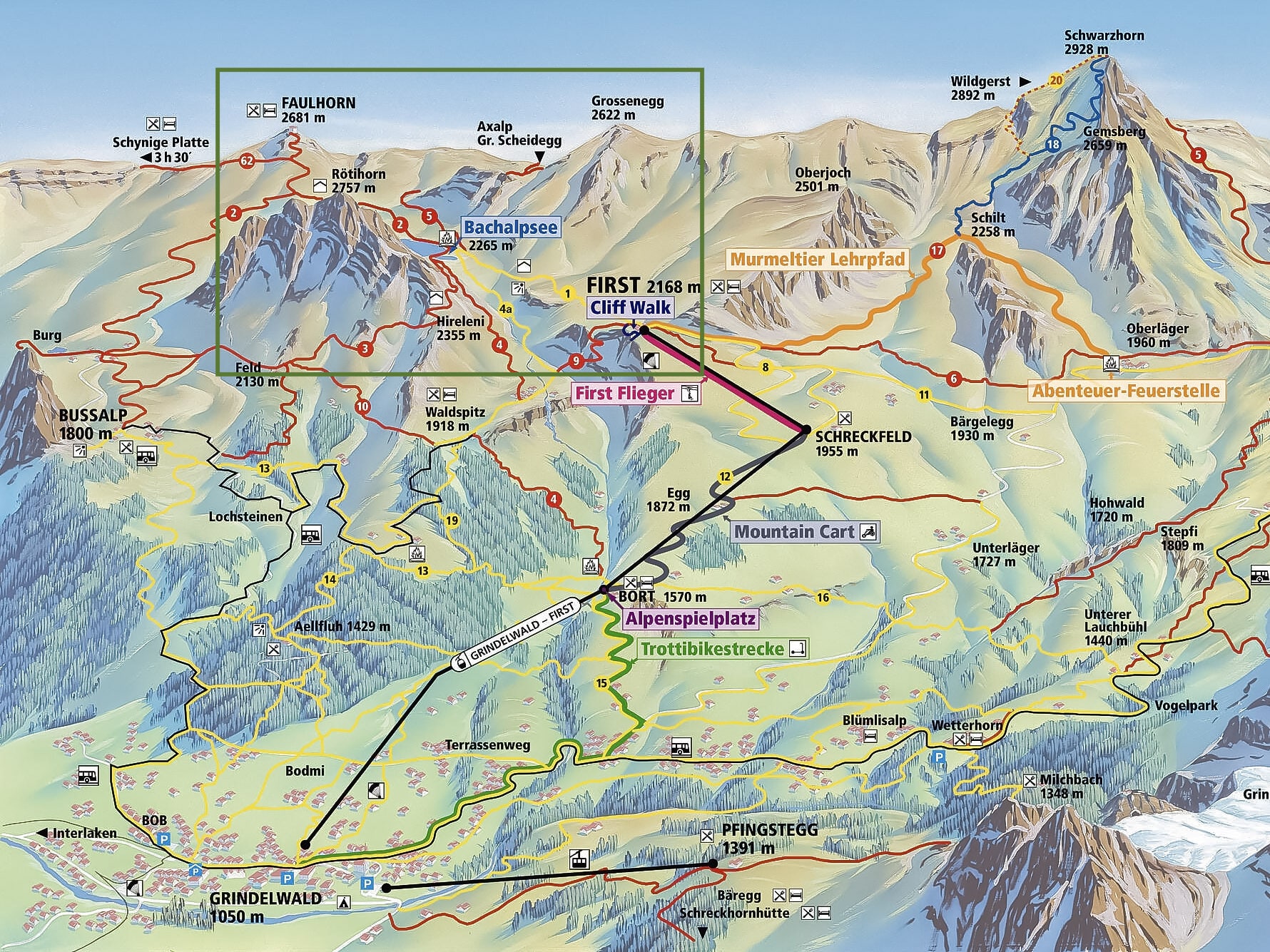 Bachalpsee Faulhorn Hike Map Hiking Grindelwald First