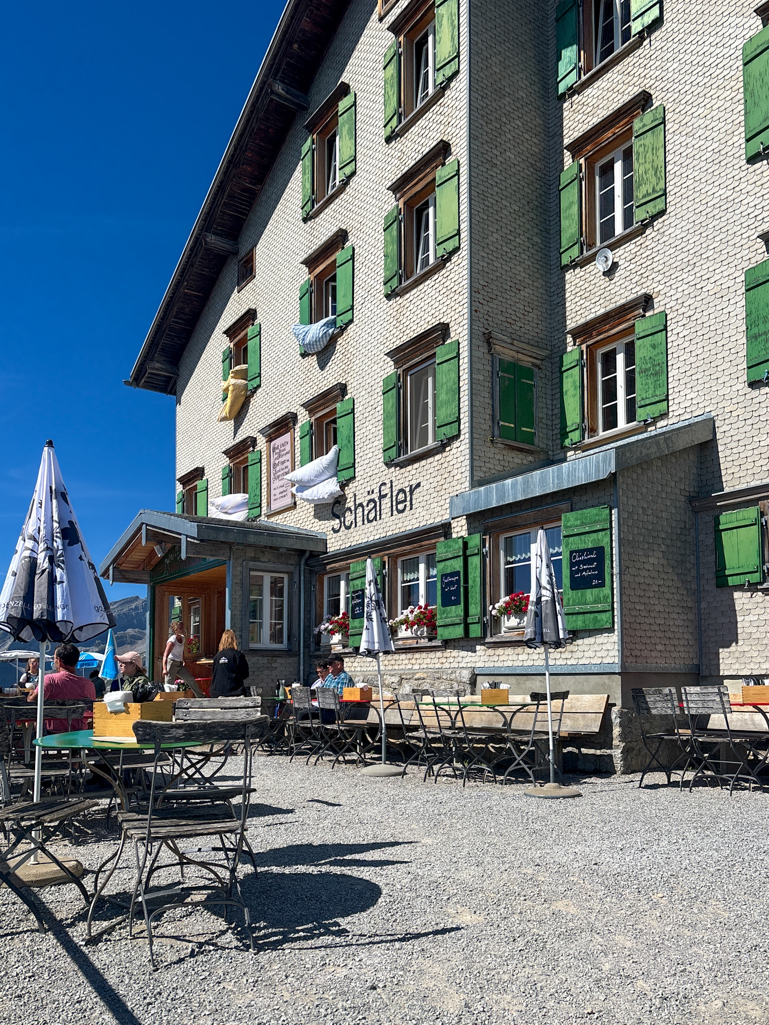 Hiking European Alps hut to hut mountain