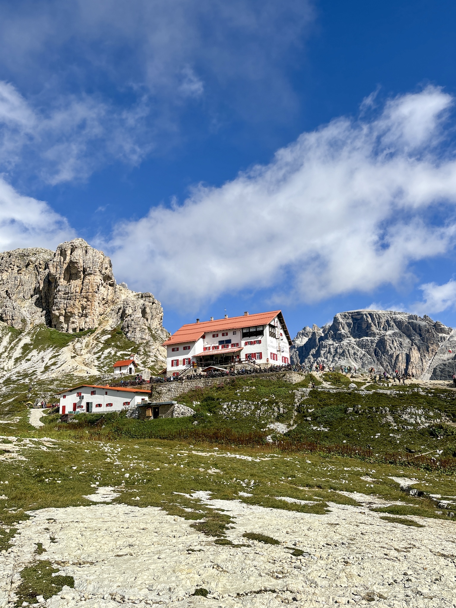 Hiking European Alps hut to hut mountain