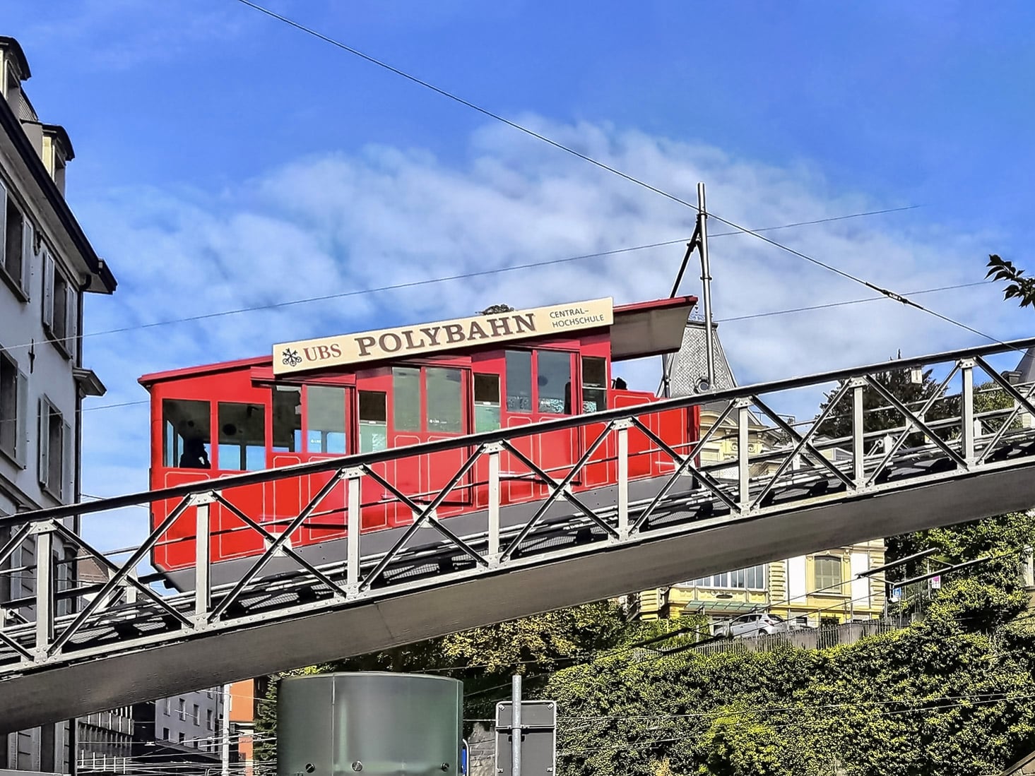 Polybahn to Polyterrasse Zurich Switzerland