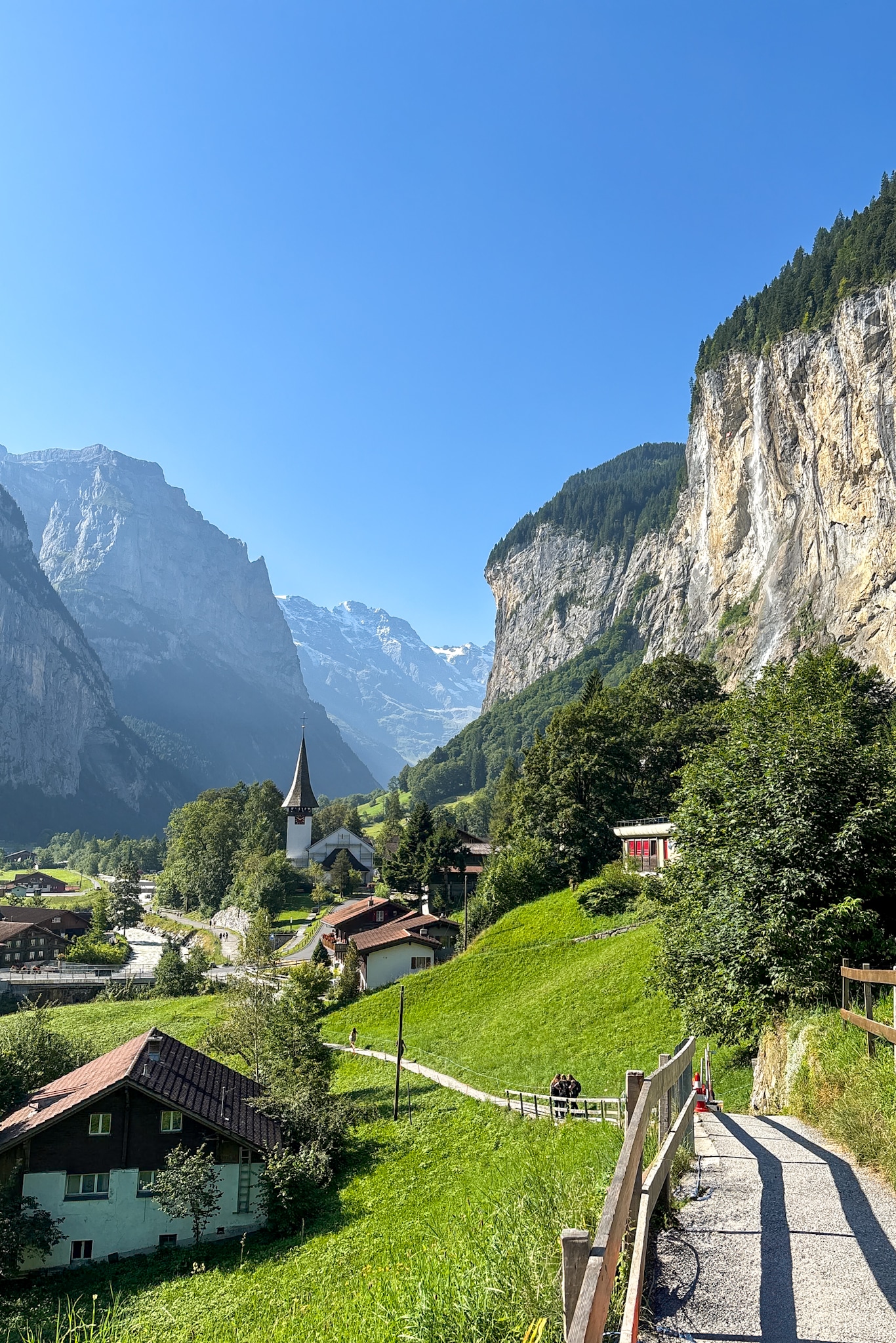 Lauterbrunnen town Swiss Alps