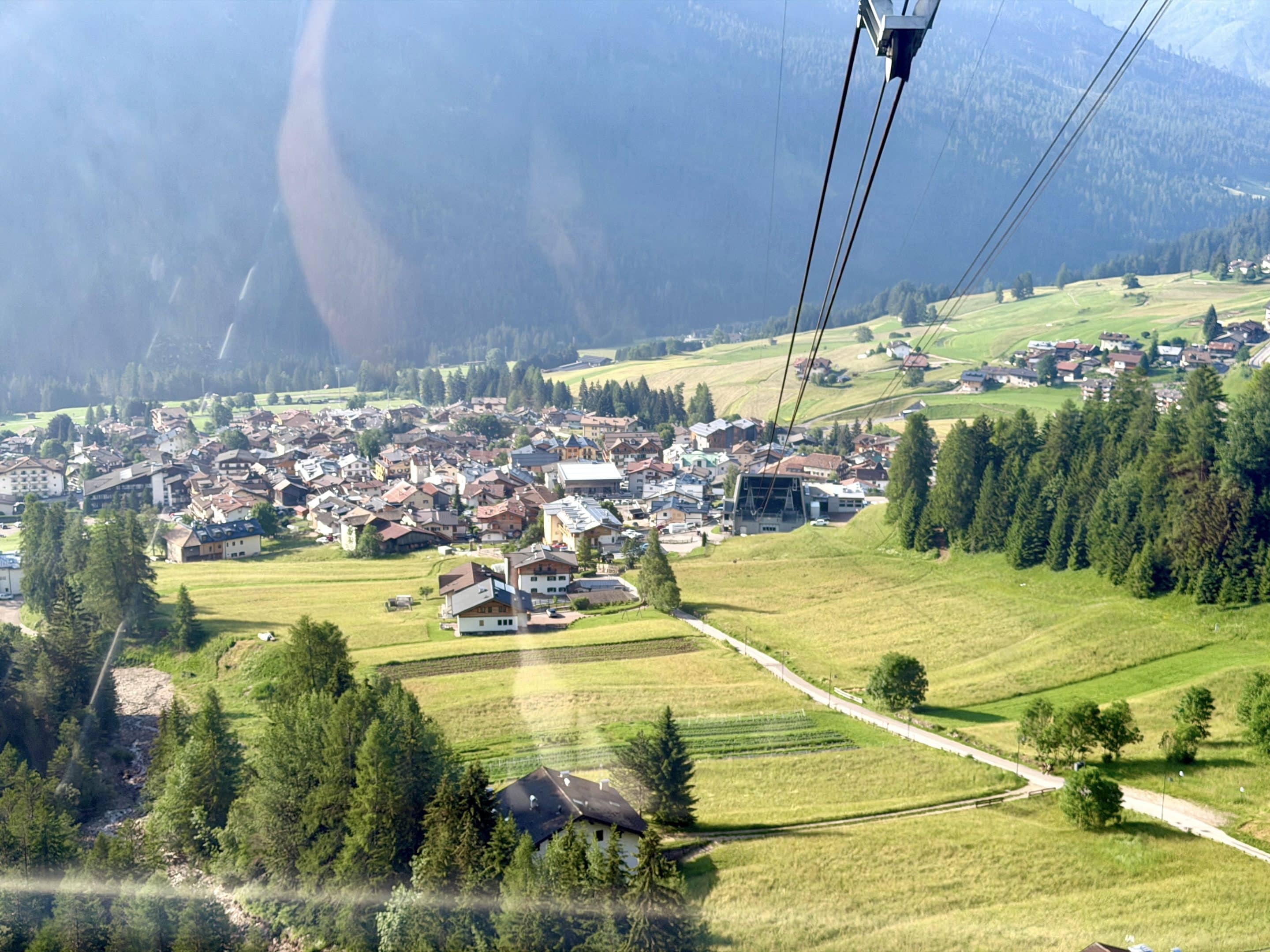 Catinaccio Cable Car Vigo Fassa Dolomites 3 Vigo di Fassa Town from Cable Car