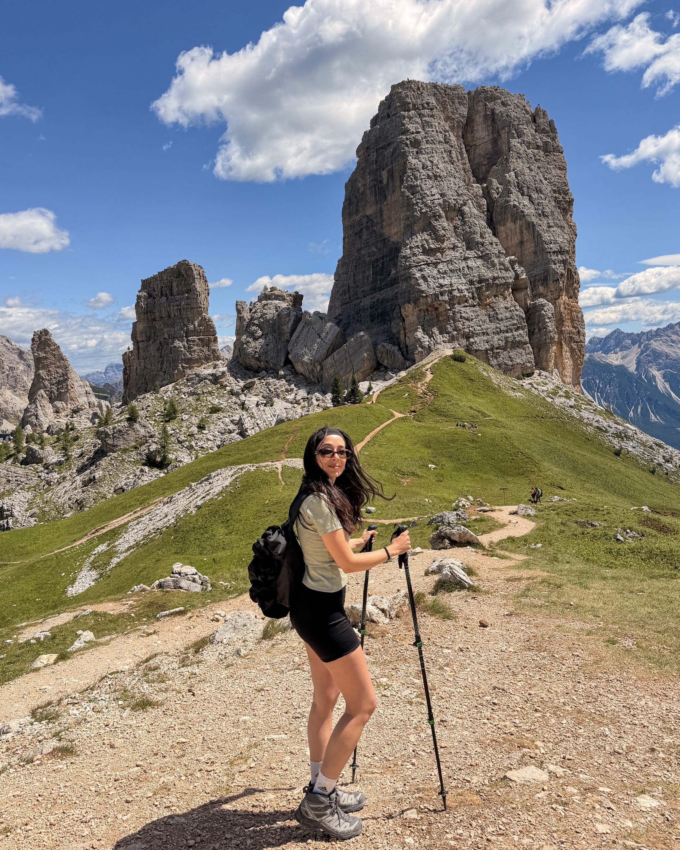 Cinque Torri Hike Dolomites Passo Giau 24 Cinque Torri Dolomites Girl Posing Instagram View