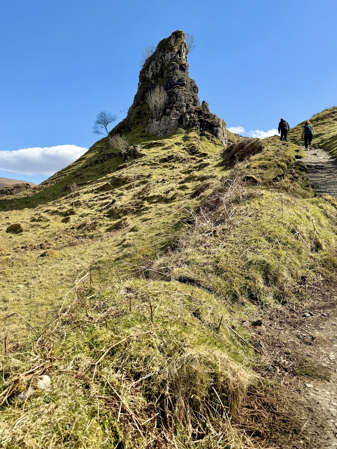 Fairy Glen Isle of Skye hiking path uphill