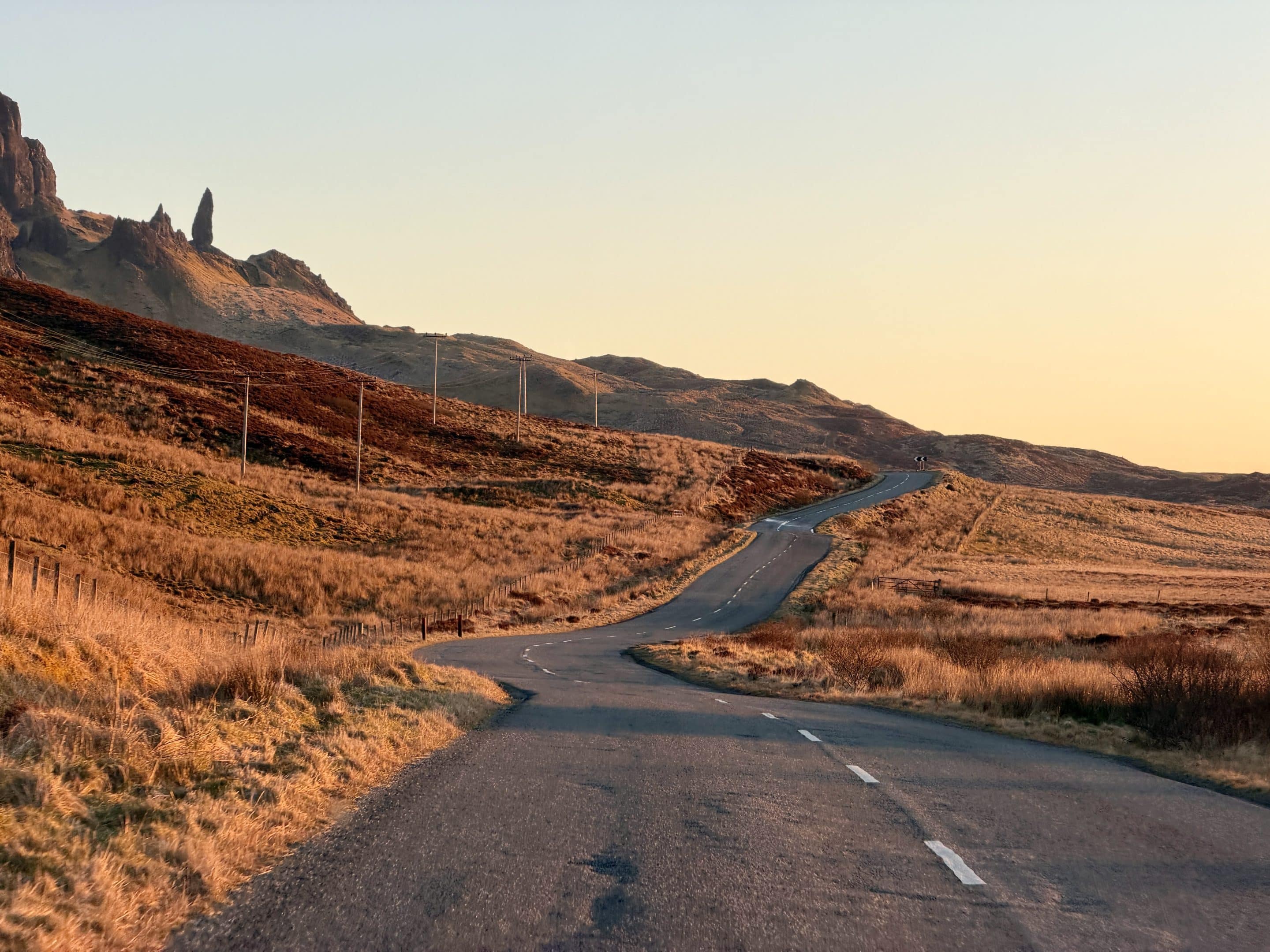 Old Man of Storr Hike Road Old Man of Storr Hike Road car
