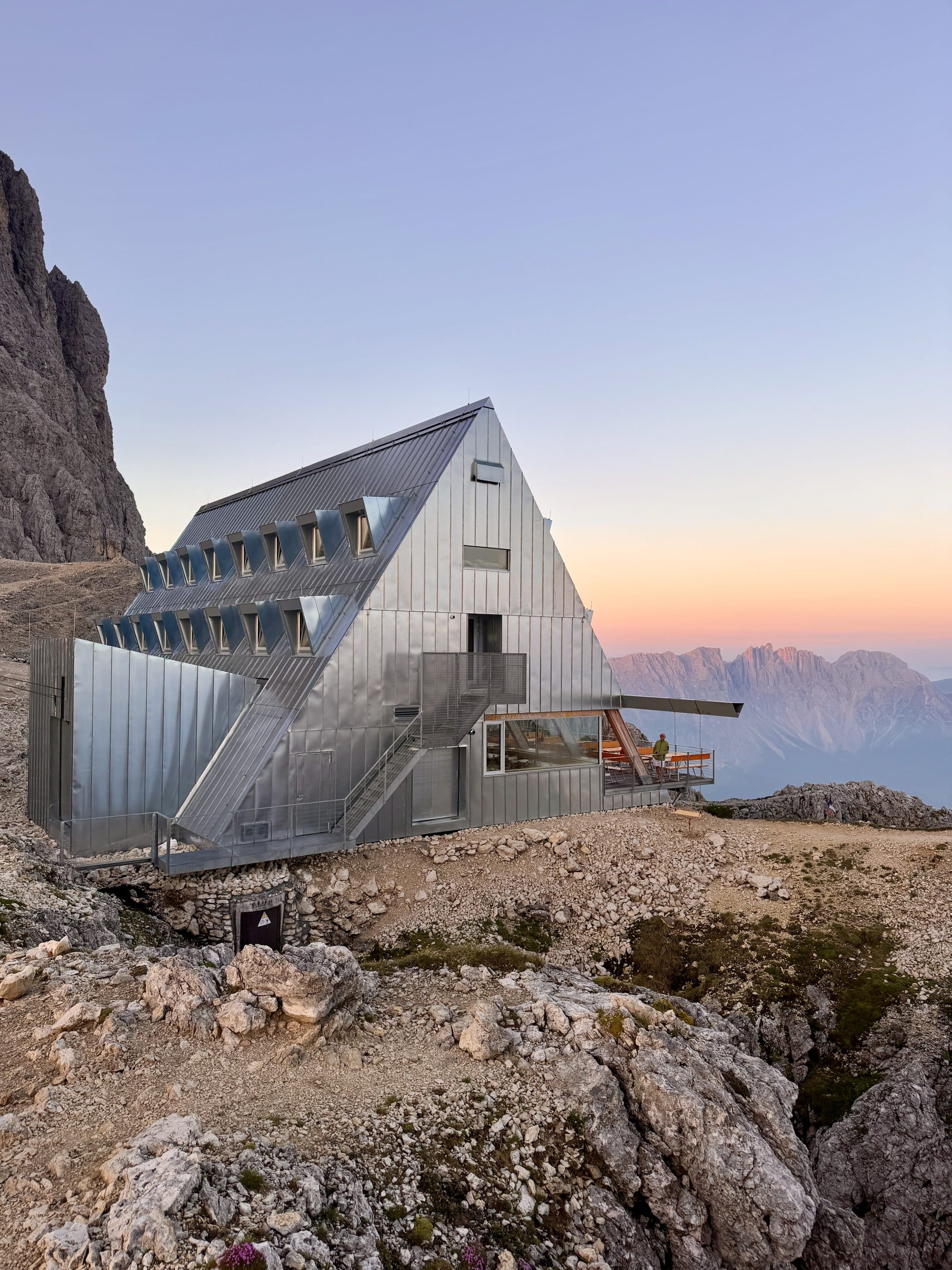 Passo Santner Rifugio sunset Passo Santner Rifugio sunset
