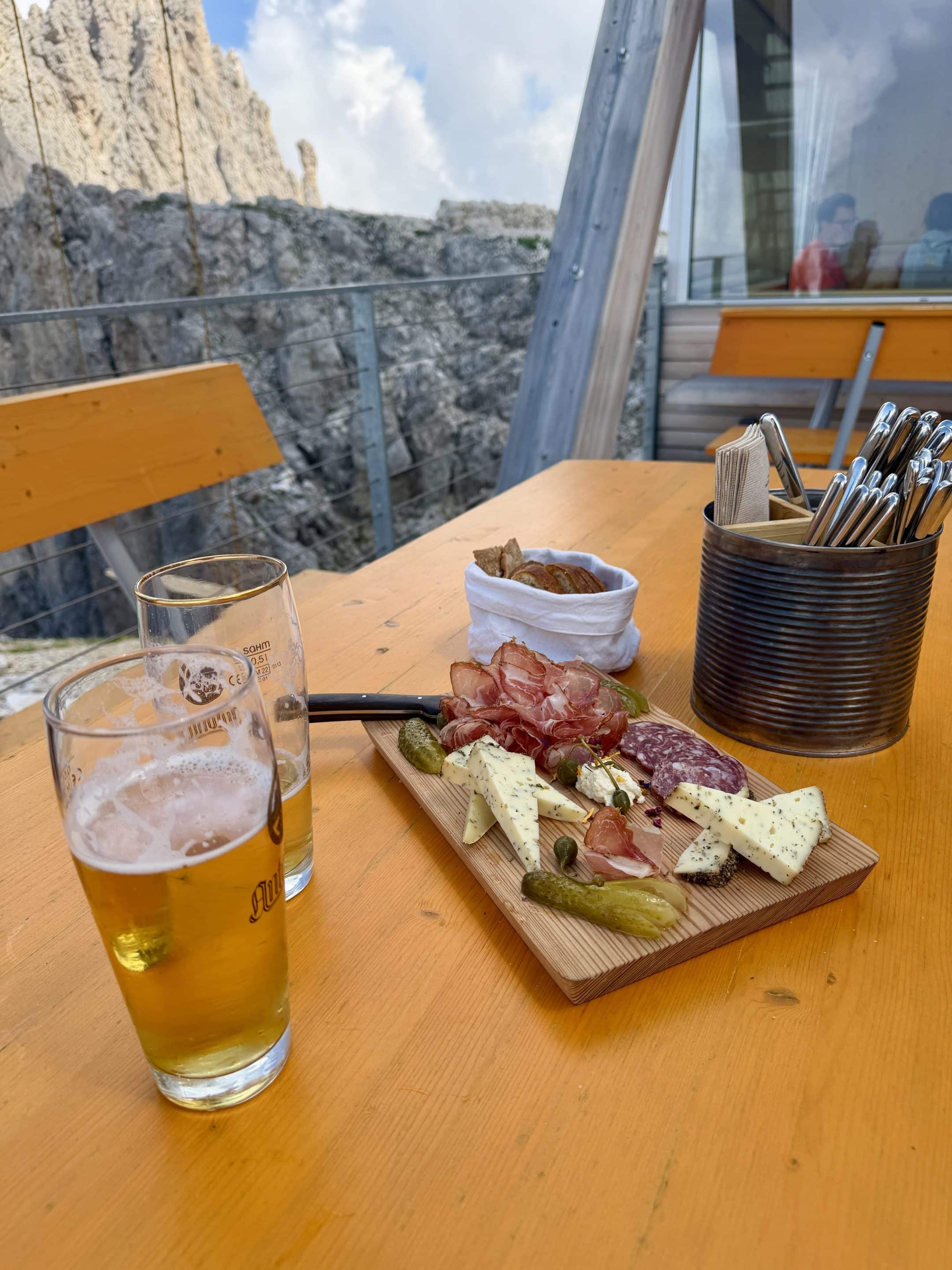 Santnerpass hut food2 Santnerpass hut food lunch