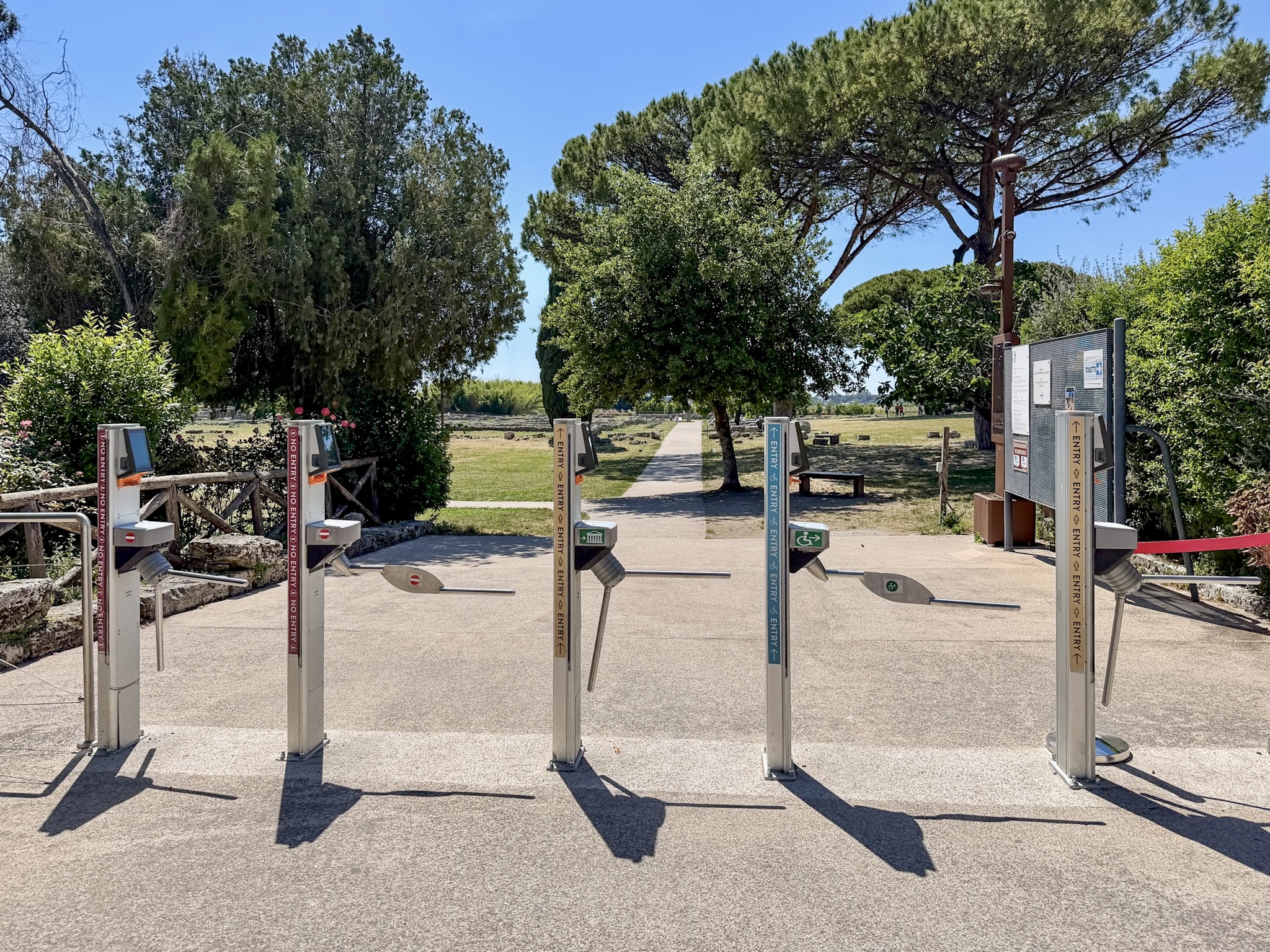 Paestum Italy Entrance Gate Paestum Italy Entrance Gate