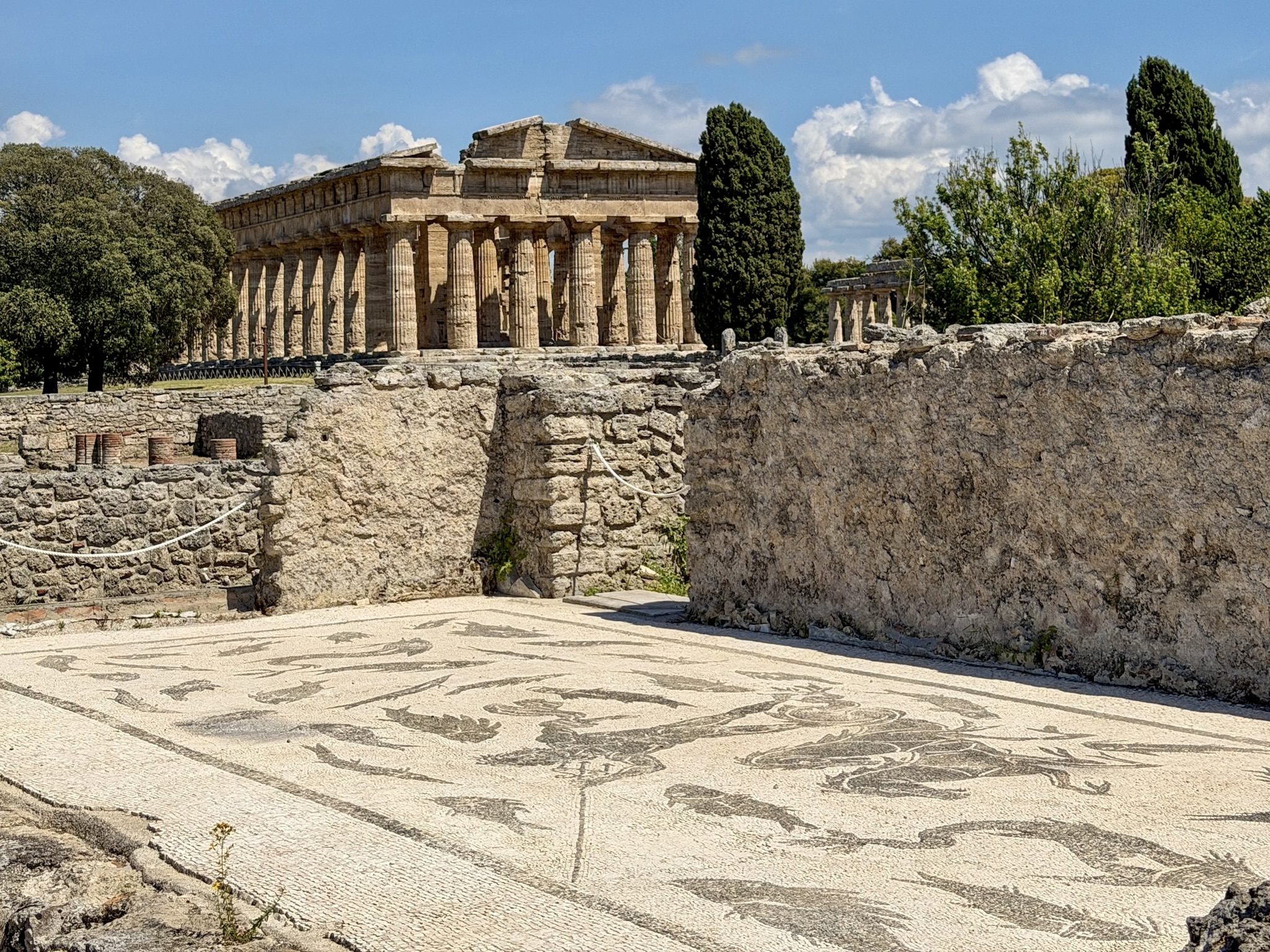 Paestum Italy Poseidon Mosaic Paestum Italy Poseidon Mosaic