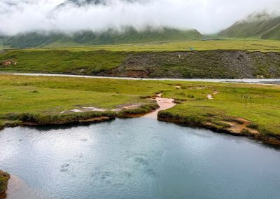 View over Abano Mineral Lake Truso Valley