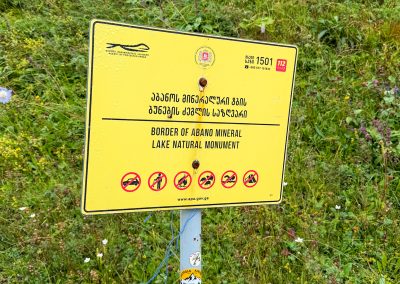 Warnings at Abano Lake Truso Valley