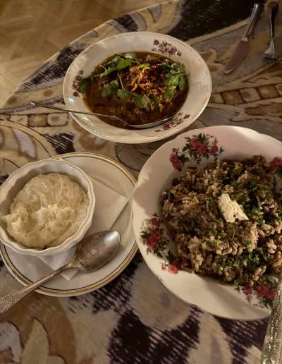 Elarji and Georgian risotto shavi lomi