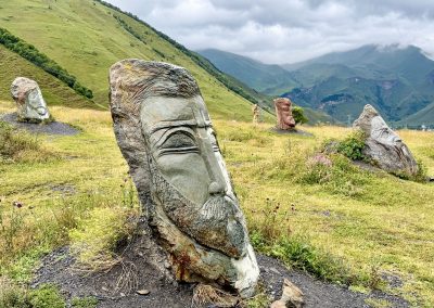 Sno Heads Statues Kazbegi