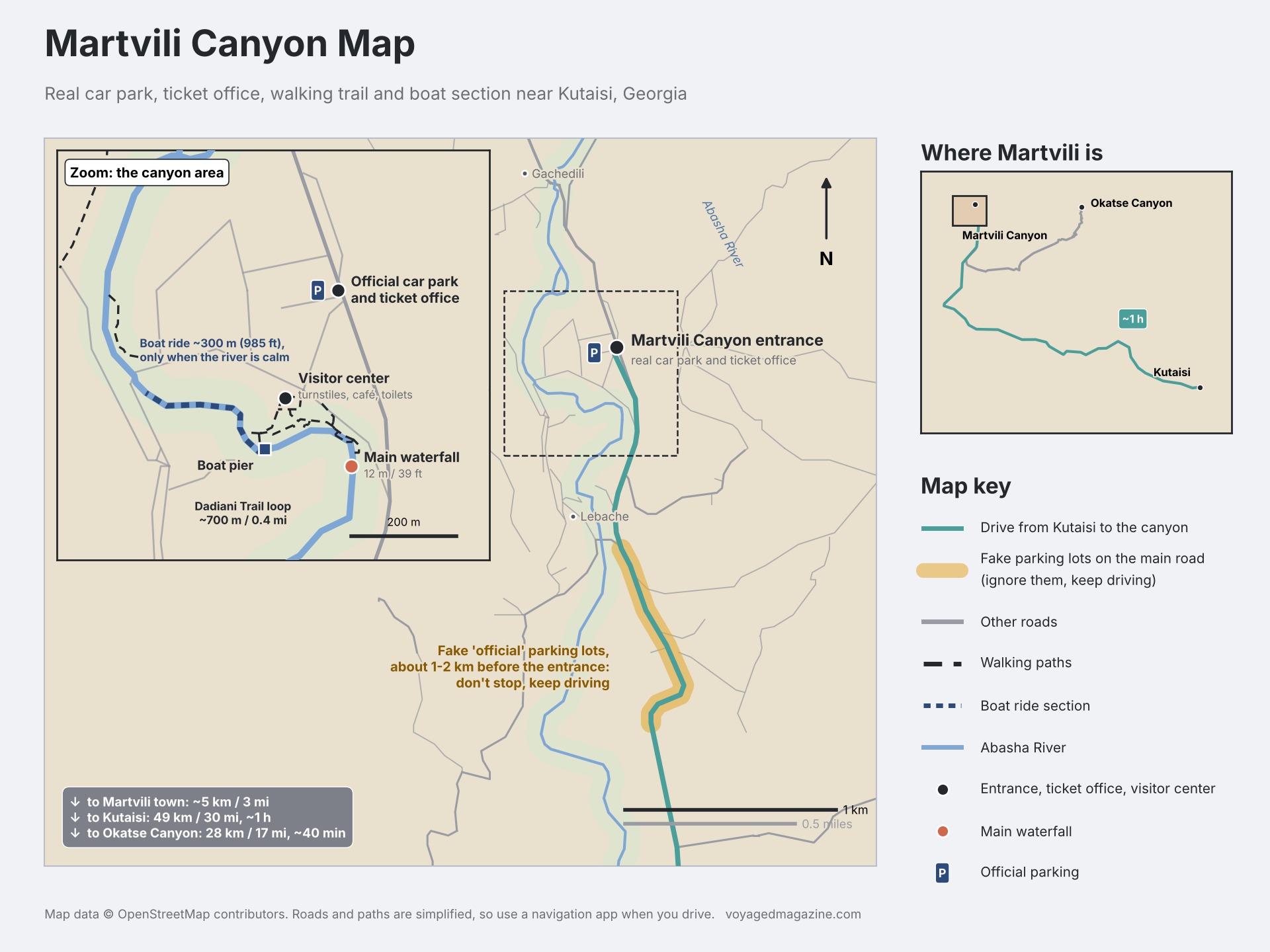 Martvili Canyon Map Georgia Martvili Canyon Map Georgia