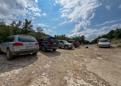 Parking area at Okatse Canyon