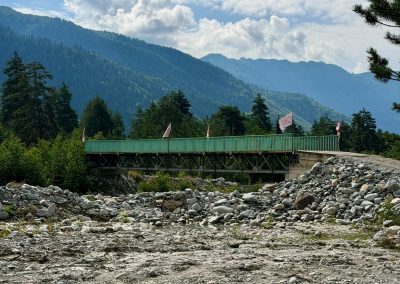 bridge for Shdugra (Ushba) Waterfall Hike Trailhead