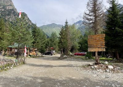 Parking for Shdugra (Ushba) Waterfall Hike Trailhead
