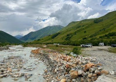 Bridge at Shkhara Glacier Hike
