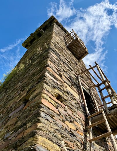 Queen Tamar Castle from below Ushguli