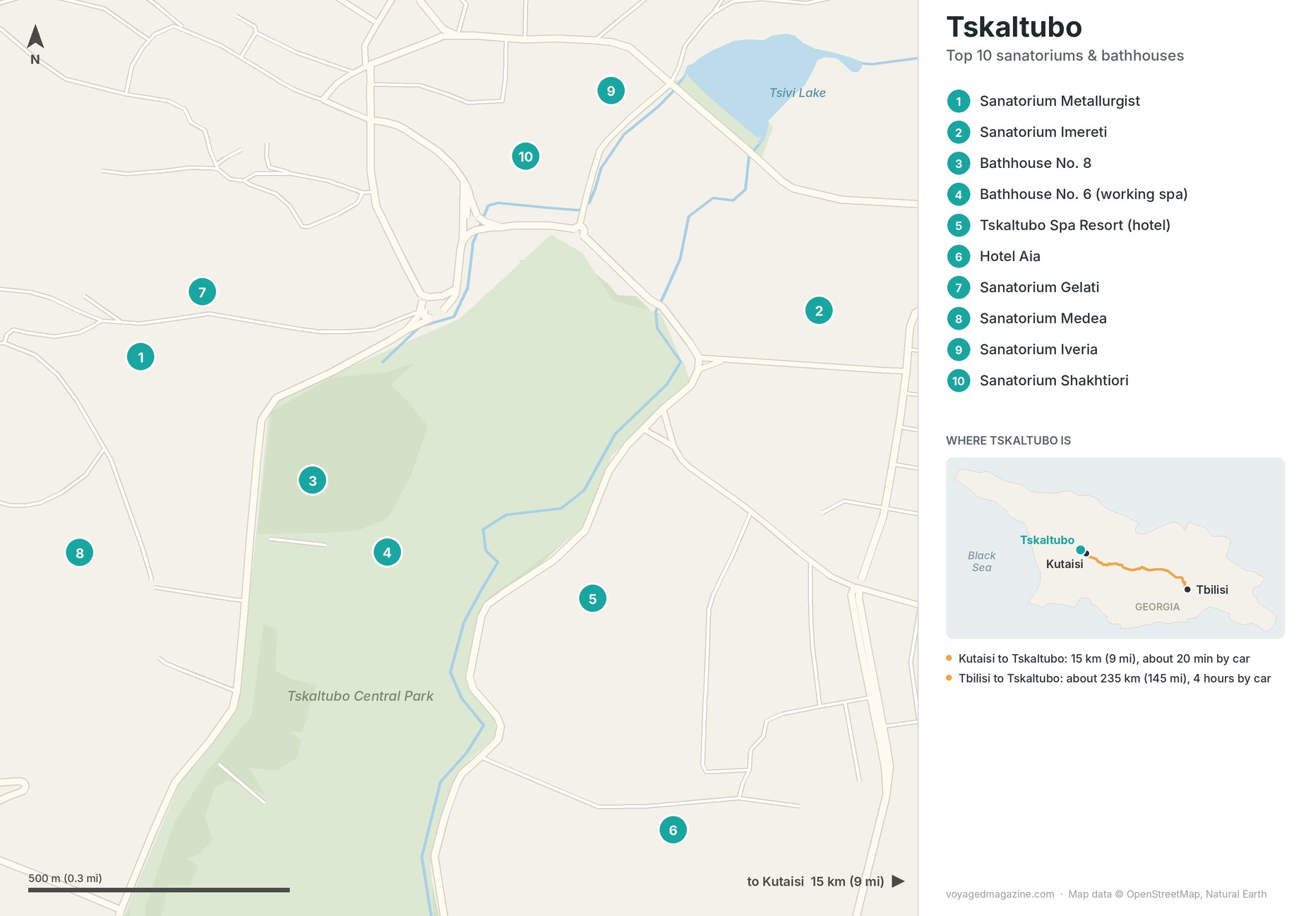 Tskaltubo Sanatoriums Map Georgia Tskaltubo Sanatoriums Map Georgia