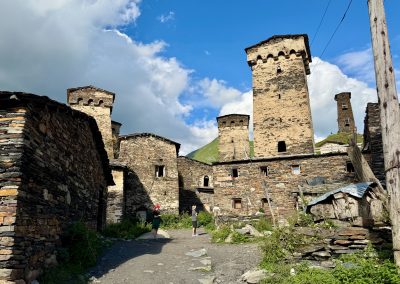 Street in Chazhashi Ushguli Georgia